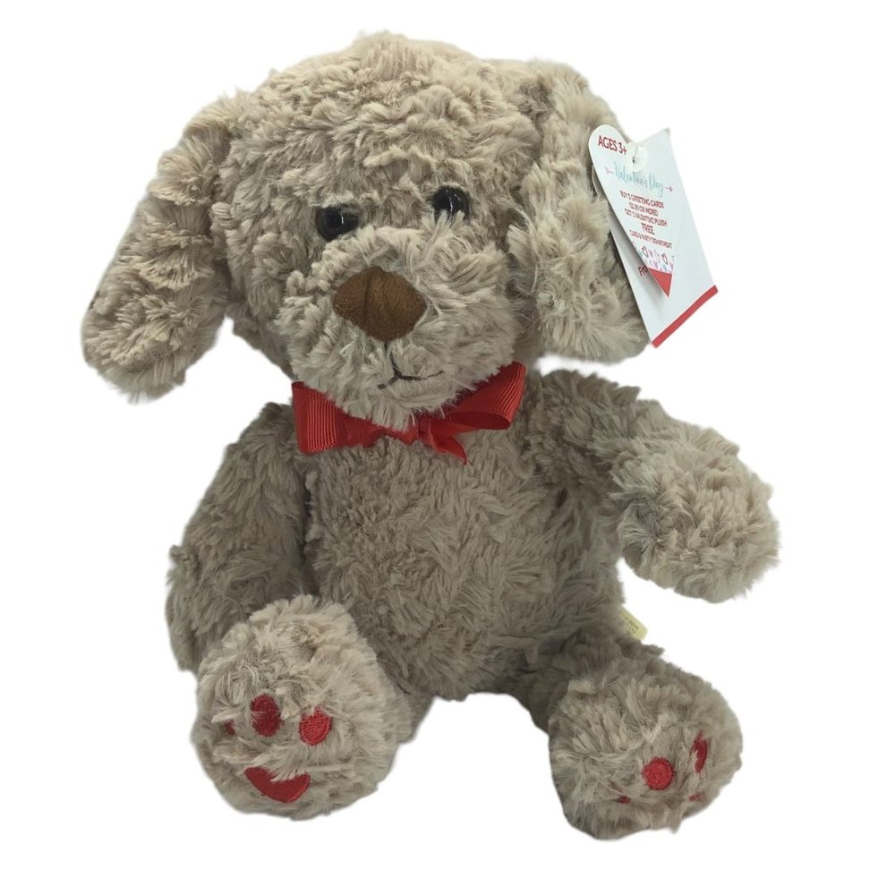 Dan Dee Collectors Choice Floppy Fuzzy Puppy Dog Plush‎ Tan 14” Stuffed Animal